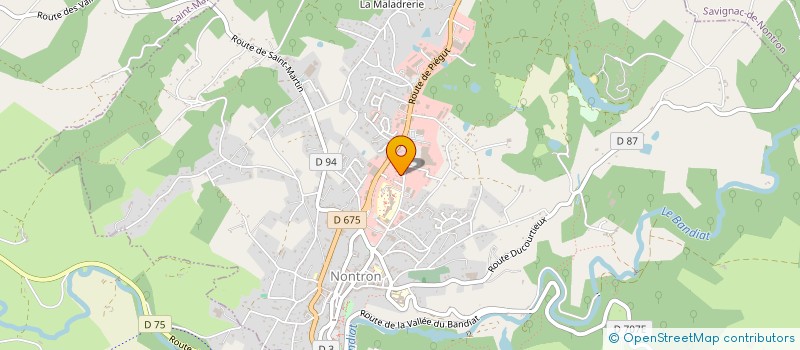 localisation de l'entreprise GROUPEMENT D EMPLOYEURS DU BANDIAT  NONTRON