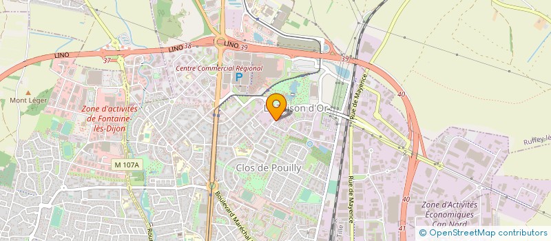 localisation de l'entreprise GROUPEMENT D'EMPLOYEURS DU BTP DE BOURGOGNE-FRANCHE-COMTE à DIJON