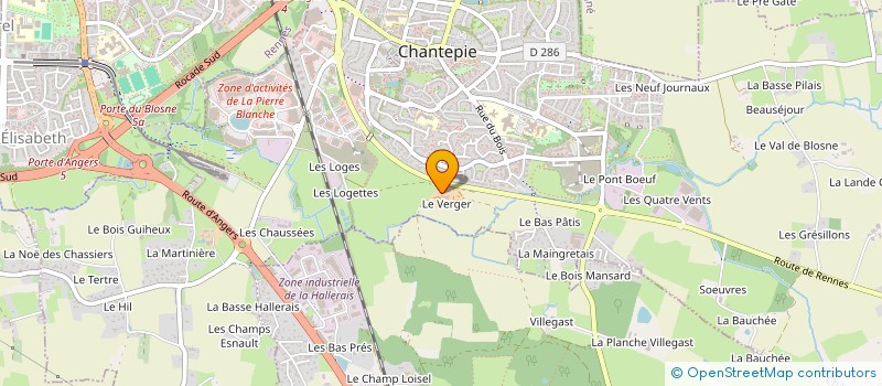 localisation de l'entreprise GROUPEMENT D'EMPLOYEURS DU COLIBRI  CHANTEPIE