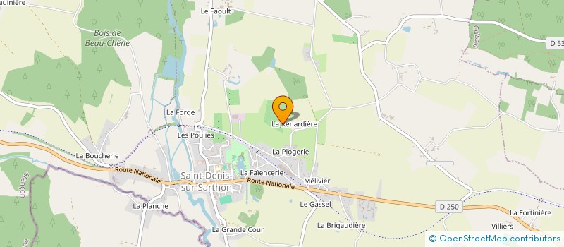 localisation de l'entreprise GROUPEMENT D'EMPLOYEURS DU GRAND PARC à SAINT-DENIS-SUR-SARTHON