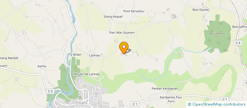 localisation de l'entreprise GROUPEMENT D EMPLOYEURS DU JET  ELLIANT