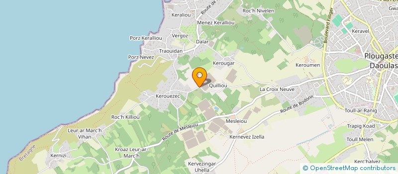 localisation de l'entreprise GROUPEMENT D'EMPLOYEURS DU KILLIOU à PLOUGASTEL-DAOULAS