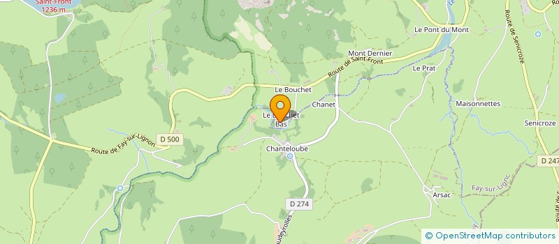 localisation de l'entreprise GROUPEMENT D'EMPLOYEURS DU MEZENC  FAY-SUR-LIGNON