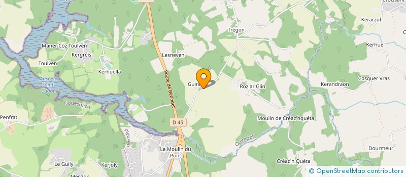 localisation de l'entreprise GROUPEMENT D'EMPLOYEURS DU MOULIN  QUIMPER