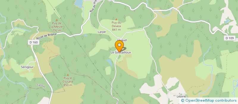 localisation de l'entreprise GROUPEMENT D'EMPLOYEURS DU PLATEAU DE MILLEVACHES  TARNAC