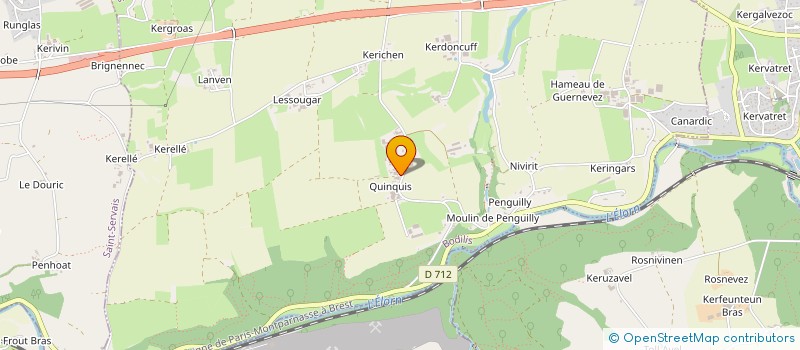 localisation de l'entreprise GROUPEMENT D'EMPLOYEURS DU QUINQUIS à BODILIS