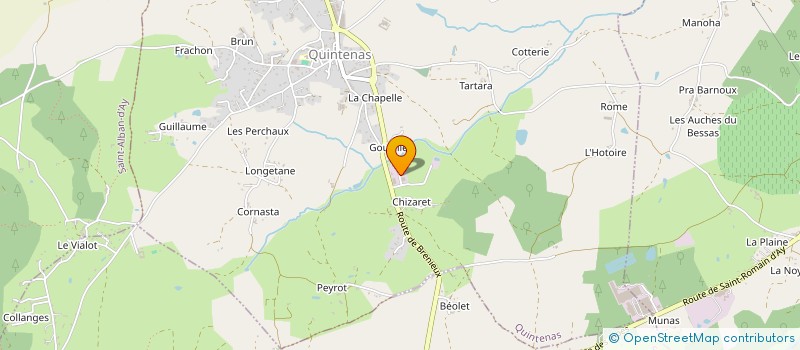 localisation de l'entreprise GROUPEMENT D'EMPLOYEURS DU VAL D'AY  QUINTENAS