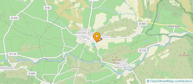 localisation de l'entreprise GROUPEMENT D'EMPLOYEURS DU VAL DE DIANE  SERVIES-EN-VAL