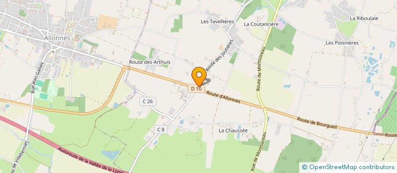 localisation de l'entreprise GROUPEMENT D'EMPLOYEURS FRUITS ET LEGUMES D'ANJOU  BRAIN-SUR-ALLONNES