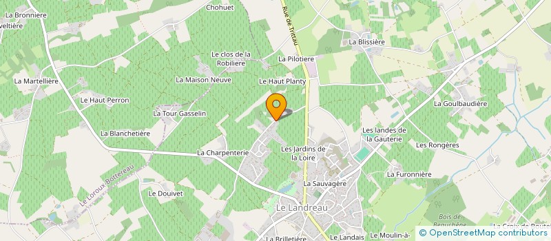 localisation de l'entreprise GROUPEMENT D'EMPLOYEURS HURI  LE LANDREAU