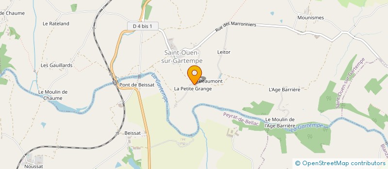 localisation de l'entreprise GROUPEMENT D'EMPLOYEURS JEAN BAUCHE  SAINT-OUEN-SUR-GARTEMPE