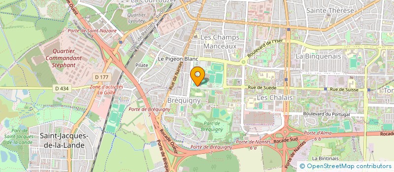 localisation de l'entreprise GROUPEMENT D'EMPLOYEURS JUDO BRETAGNE  RENNES