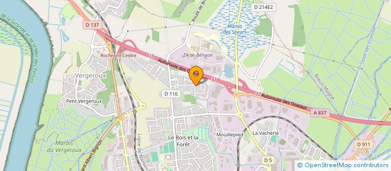 localisation de l'entreprise GROUPEMENT D'EMPLOYEURS JUDO CHARENTE MARITIME  ROCHEFORT