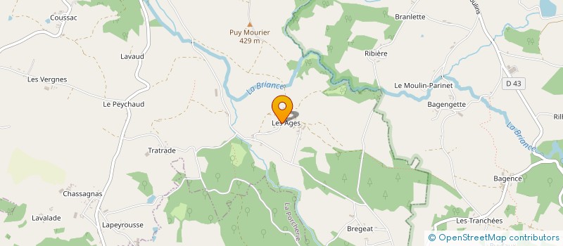 localisation de l'entreprise GROUPEMENT D'EMPLOYEURS L'AVENIR DE L'ELEVAGE à SAINT-VITTE-SUR-BRIANCE