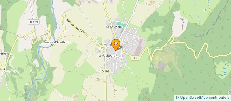 localisation de l'entreprise GROUPEMENT D'EMPLOYEURS LA VIE RURALE  ARINTHOD