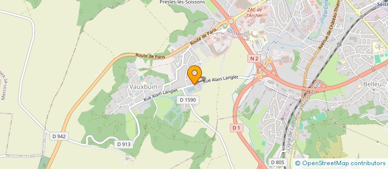 localisation de l'entreprise GROUPEMENT D EMPLOYEURS            LANGLET  VAUXBUIN