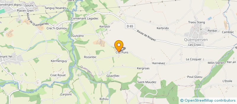 localisation de l'entreprise GROUPEMENT D'EMPLOYEURS LARIVEN LE FAUCH  QUEMPERVEN