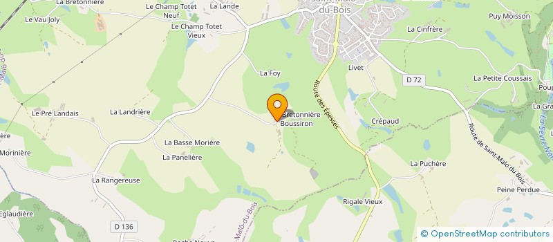 localisation de l'entreprise GROUPEMENT D'EMPLOYEURS LE PRE LONG à SAINT-MALO-DU-BOIS