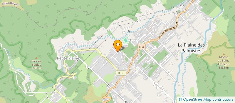 localisation de l'entreprise GROUPEMENT D'EMPLOYEURS LES PLATANES  LA PLAINE-DES-PALMISTES