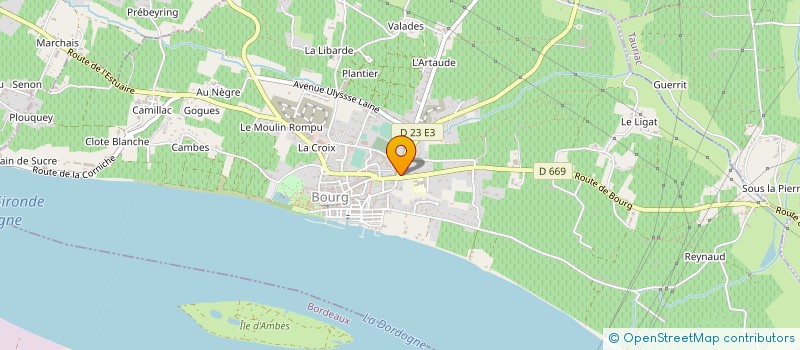 localisation de l'entreprise GROUPEMENT D EMPLOYEURS LES VIGNERONS D ALLIANCE BOURG  TAURIAC