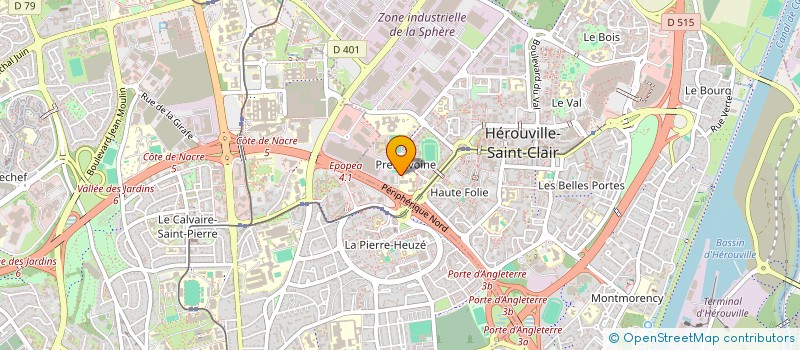 localisation de l'entreprise GROUPEMENT D EMPLOYEURS MUTUALISE HANDBALL CALVADOS à HEROUVILLE-SAINT-CLAIR