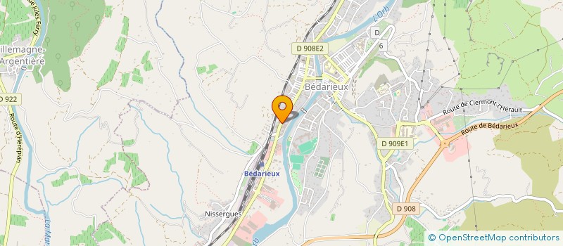 localisation de l'entreprise GROUPEMENT D'EMPLOYEURS POLI  BEDARIEUX