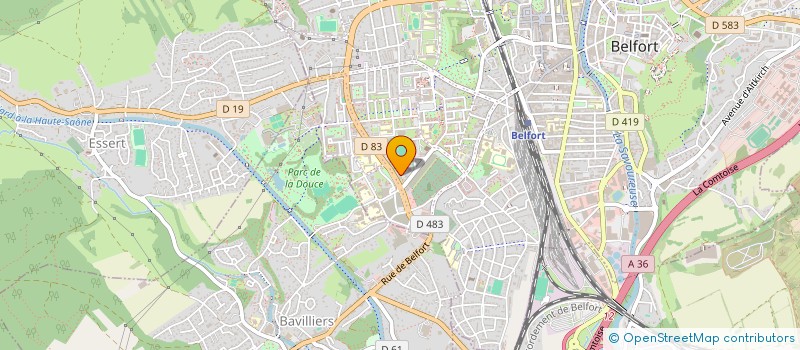 localisation de l'entreprise GROUPEMENT D'EMPLOYEURS POUR L'INSERTION ET LA QUALIFICATION STAFF EMPLOI  BELFORT