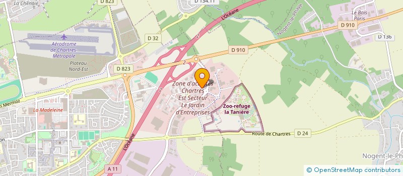 localisation de l'entreprise GROUPEMENT D'EMPLOYEURS PROMOTEUR D'EMPLOIS PARTAGES à CHARTRES