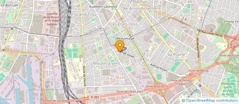 localisation de l'entreprise GROUPEMENT D'EMPLOYEURS RHONE ALPES AUVERGNE DE GYMNASTIQUE  VENISSIEUX