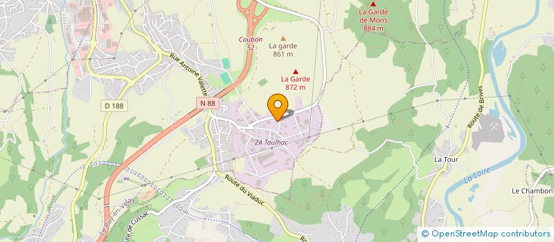 localisation de l'entreprise GROUPEMENT D'EMPLOYEURS RUGBY 43 à LE PUY-EN-VELAY