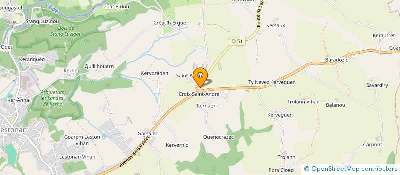 localisation de l'entreprise GROUPEMENT D'EMPLOYEURS SAINT ANDRE  ERGUE GABERIC