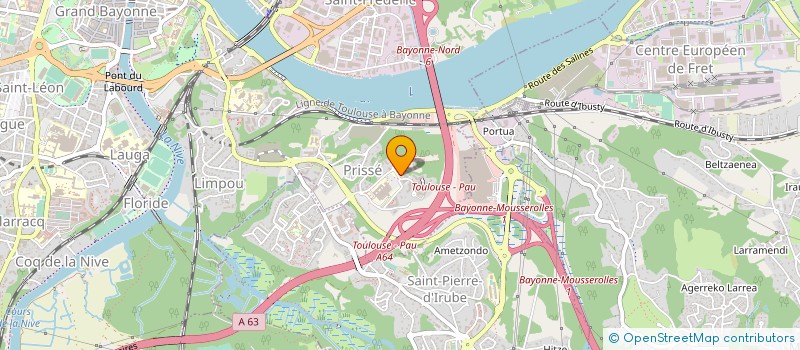 localisation de l'entreprise GROUPEMENT D'EMPLOYEURS SECRETAIRES MEDICALES  BAYONNE