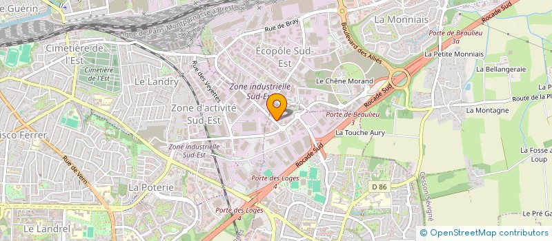 localisation de l'entreprise GROUPEMENT D'EMPLOYEURS TRANSPORT LOGISTIQUE BRETAGNE  CHANTEPIE