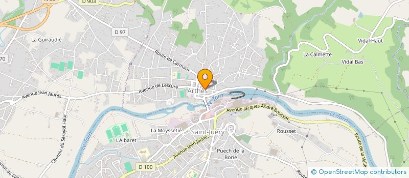 localisation de l'entreprise GROUPEMENT D ETUDE MEDICALE DU TARN  ARTHES