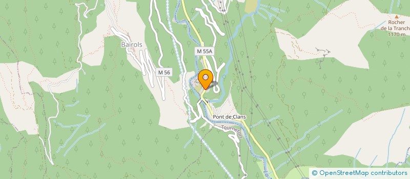 localisation de l'entreprise GROUPEMENT D'ETUDES ET DE DEVELOPPEMENT AGRICOLE ET RURAL DE LA TINEEE  CLANS