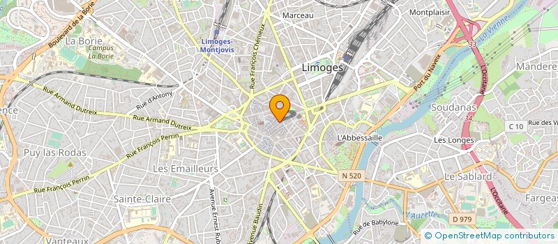 localisation de l'entreprise GROUPEMENT D'ETUDES TELEMATIQUES à LIMOGES