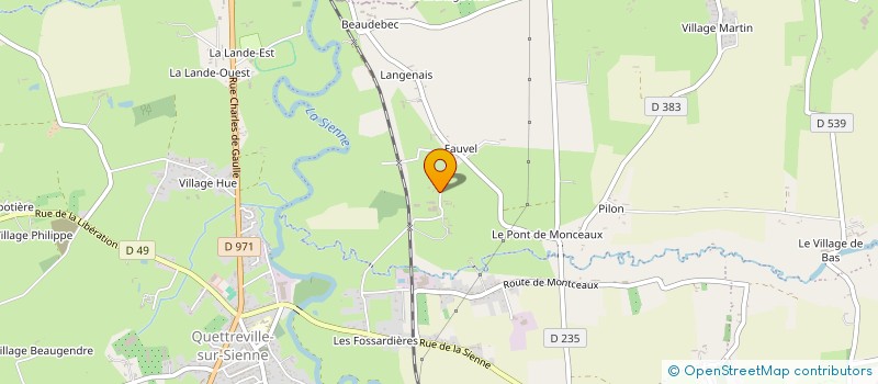 localisation de l'entreprise GROUPEMENT D'EXPLOITATION EN COMMUN AGREE FERME DE MONCEAUX à QUETTREVILLE-SUR-SIENNE