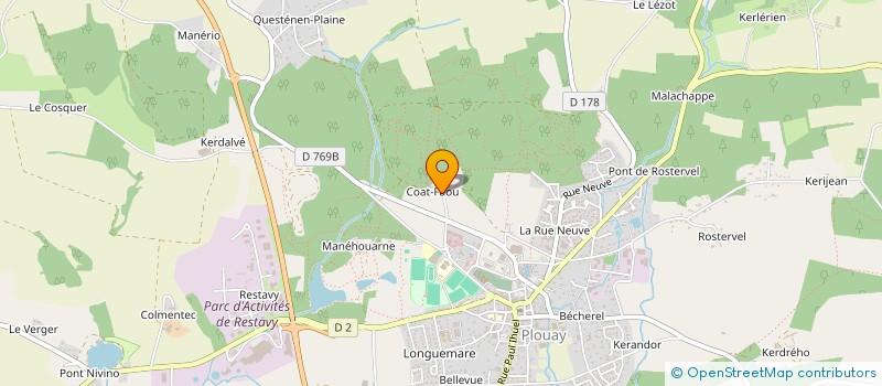 localisation de l'entreprise GROUPEMENT D'EXPLOITATION EN COMMUN DE COET MEC  LANVAUDAN