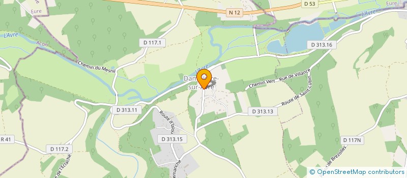 localisation de l'entreprise GROUPEMENT D INTERET CYNEGETIQUE DE LA VALLE D AVRE à DAMPIERRE-SUR-AVRE