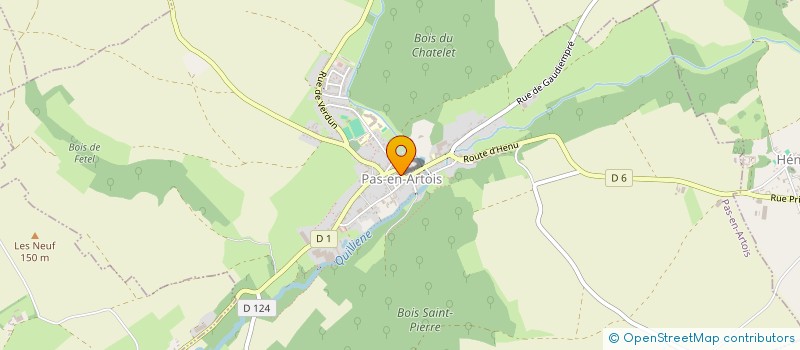 localisation de l'entreprise GROUPEMENT D'INTERET CYNEGETIQUE DE LA VALLEE DE LA KILIENNE (G.I.C. DE LA VALLEE DE KILIENNE)  PAS-EN-ARTOIS