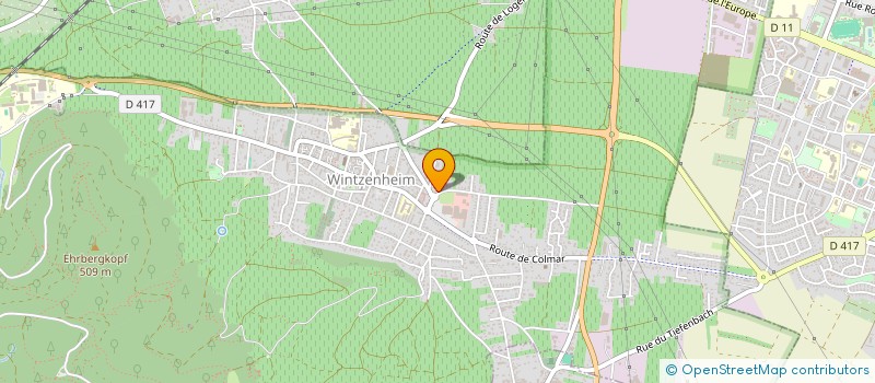 localisation de l'entreprise  GROUPEMENT D'INTERET CYNEGETIQUE - G.I.C N5 - DIT DES TROIS-EPIS  WINTZENHEIM