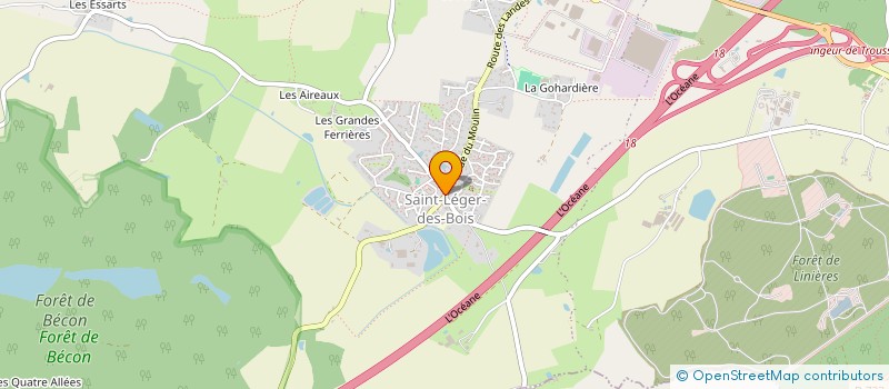 localisation de l'entreprise GROUPEMENT D'INTERET CYNEGETIQUE L'AUREOLE  SAINT-LEGER-DE-LINIERES