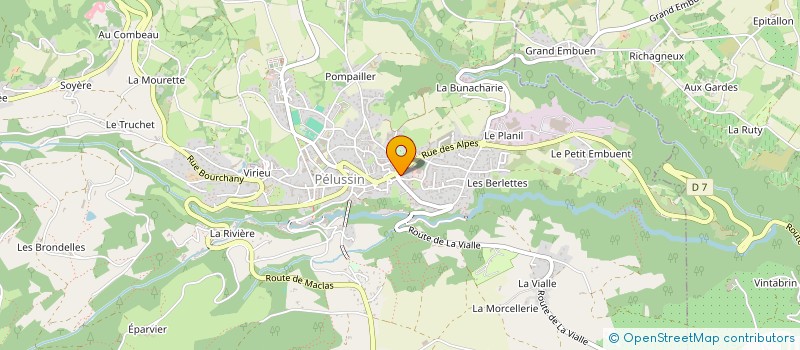 localisation de l'entreprise GROUPEMENT D'INTERET ECONOMIQUE PROJET INNOVANT LIE A L'AGROECOLOGIE DU TRAVAIL DE NOS SOLS à PELUSSIN