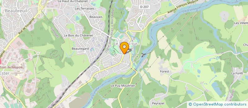 localisation de l'entreprise GROUPEMENT D'INTERET ECONOMIQUE TO87  LE PALAIS-SUR-VIENNE