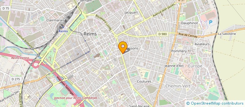 localisation de l'entreprise GROUPEMENT D'INTERET PUBLIC FORMATION CONTINUE ET INSERTION PROFESSIONNELLE  REIMS