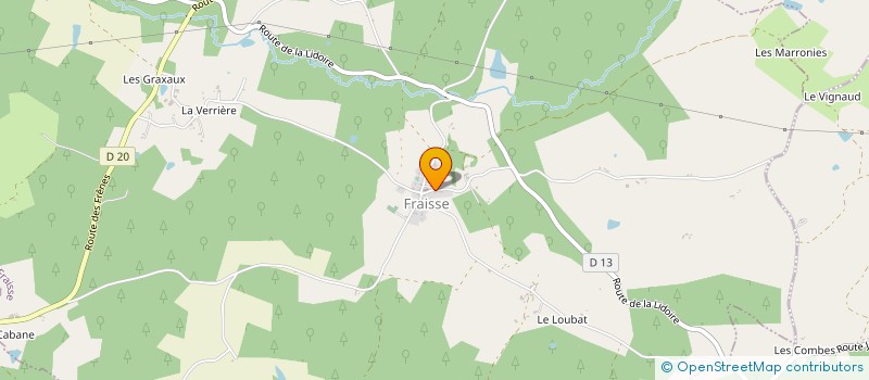 localisation de l'entreprise GROUPEMENT DE CHASSE DE FRAISSE  FRAISSE