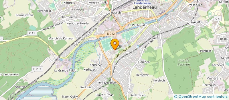 localisation de l'entreprise GROUPEMENT DE COOPERATION COMPLEXE DE KERLAOUEN à LANDERNEAU