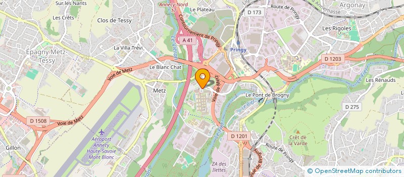 localisation de l'entreprise GROUPEMENT DE COOPERATION SANITAIRE -CHIRURGIE CARDIAQUE 74  EPAGNY METZ-TESSY