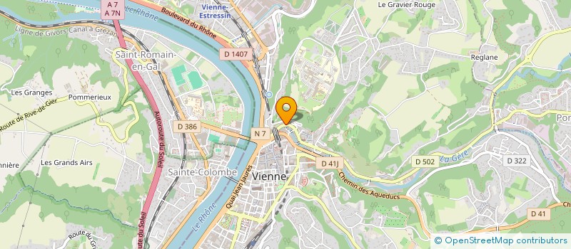 localisation de l'entreprise GROUPEMENT DE COOPERATION SANITAIRE DE BLANCHISSERIE à VIENNE