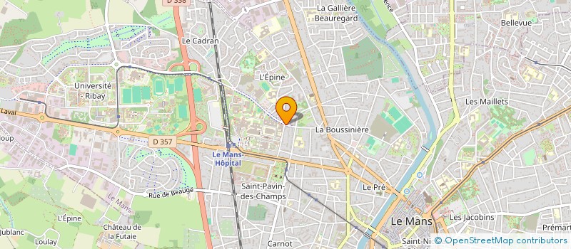 localisation de l'entreprise GROUPEMENT DE COOPERATION SANITAIRE DE CONSTRUCTION D'ENTRETIEN DU BATIMENT D'ONCO-HEMATOLOGIE ET SERVICES ASSOCIES DU C à LE MANS